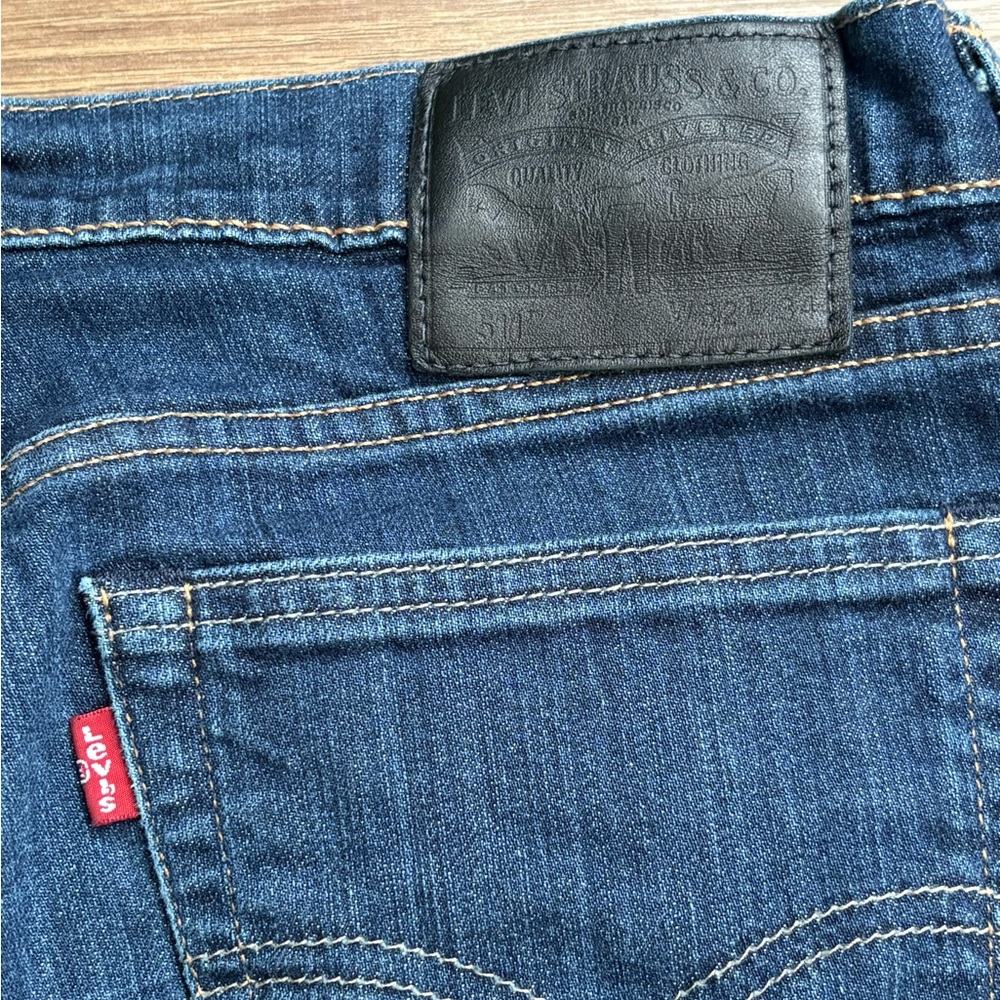 Levi's 511 Slim Fit Jeans Mens 32x34 Blue Denim Stretch - Picture 4 of 4